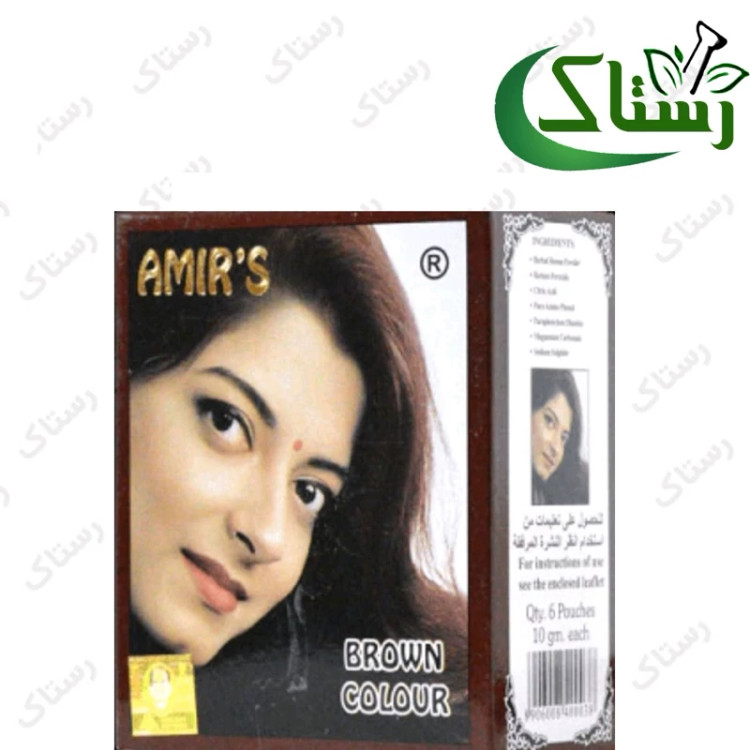حنای بیرنگ مشکی اصل گیاهی تبریز رستاک(بسته 6عددی)
