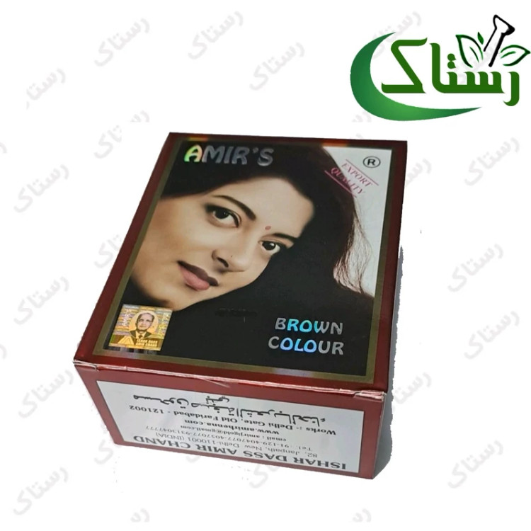 حنای بیرنگ مشکی اصل گیاهی تبریز رستاک(بسته 6عددی)